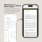 Olive & Cream Wedding Website Template with RSVP | Canva Template