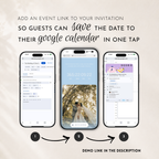 Dusty Blue Classic Save the Date Wedding Invitation Website Template