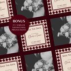 Burgundy Old Money Save the Date Website with RSVP