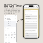 Canary Wedding Invitation Website Template with RSVP & Music