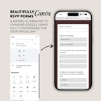 Coffee & Beige Wedding Invitation Website Template with RSVP & Music