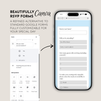 Pale Blue Wedding Website Template with RSVP | Canva Template