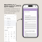 Lavender & Baby’s Breath Wedding Website Template with RSVP | Canva Template