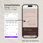 Coffee & Beige Wedding Invitation Website Template with RSVP & Music