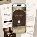 Chocolate Brown Old Money Save the Date Website with RSVP