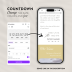 Canary Wedding Invitation Website Template with RSVP & Music
