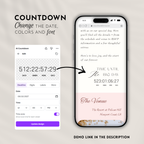Pink & Champagne Wedding Website Template with RSVP | Canva Template