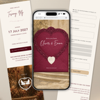 Burgundy Old Money Save the Date Website with RSVP
