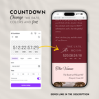 Old Money Deep Cherry Wedding Website Template with RSVP | Canva Template