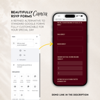 Burgundy Kids Save the Date Website Template | Old Money Style