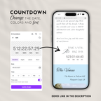 Pale Blue Wedding Website Template with RSVP | Canva Template