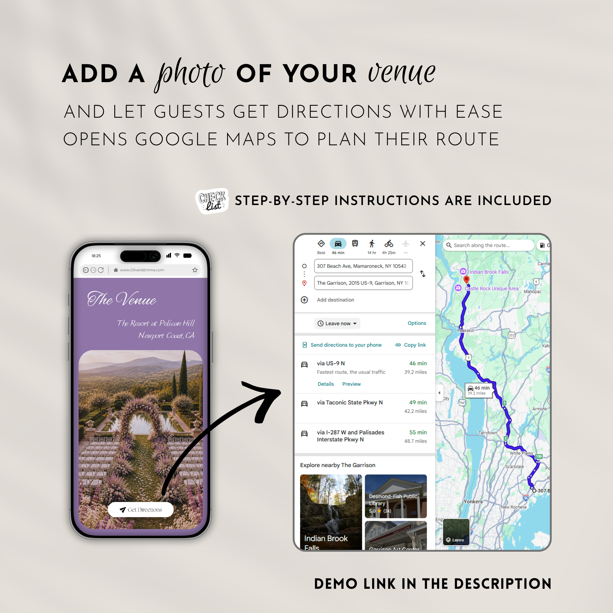 Lavender & Baby’s Breath Wedding Website Template with RSVP | Canva Template