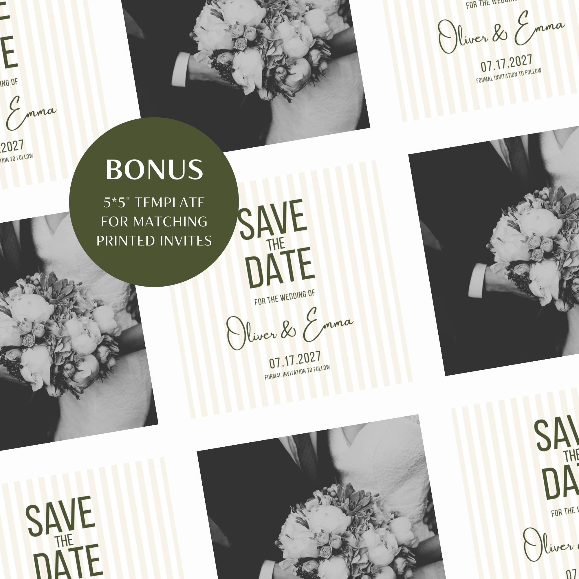 Ivory & Olive Kids Save the Date Website Template | Old Money Style