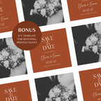 Terracotta Classic Save the Date Wedding Invitation Website Template