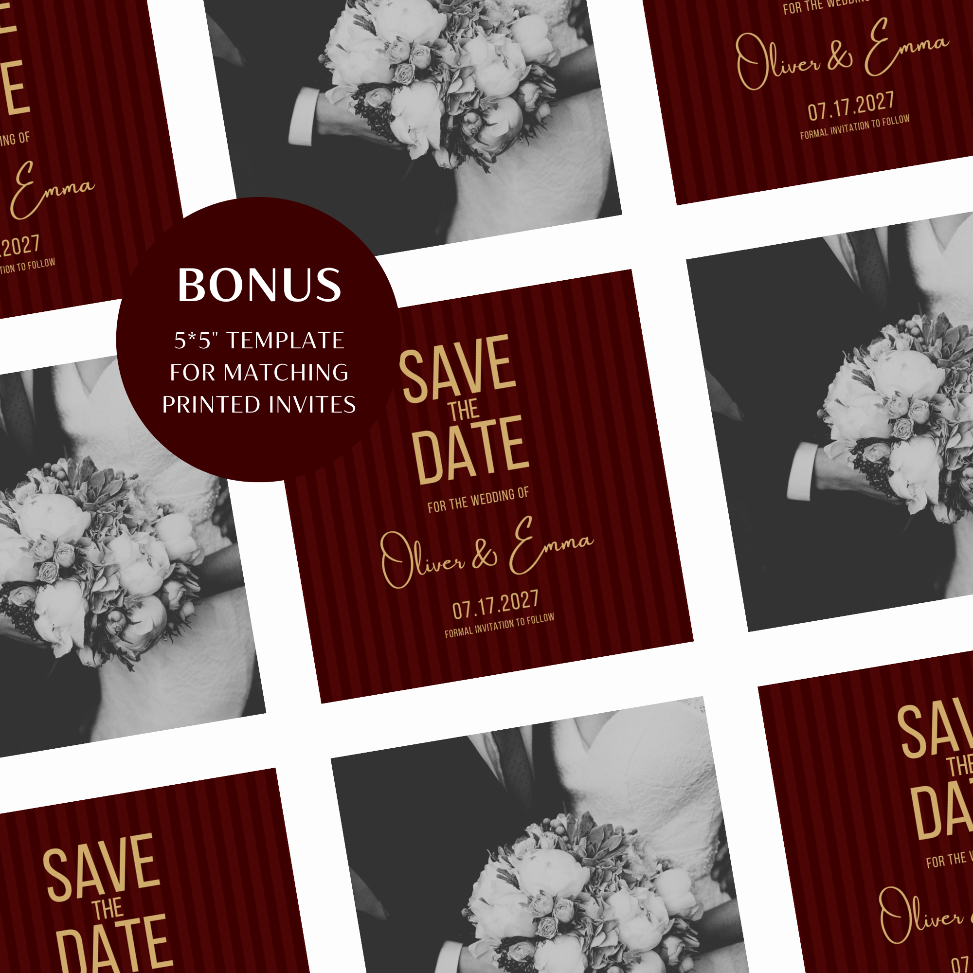 Cabernet Kids Save the Date Website Template | Old Money Style