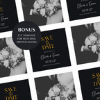 Black & White Classic Save the Date Wedding Invitation Website Template