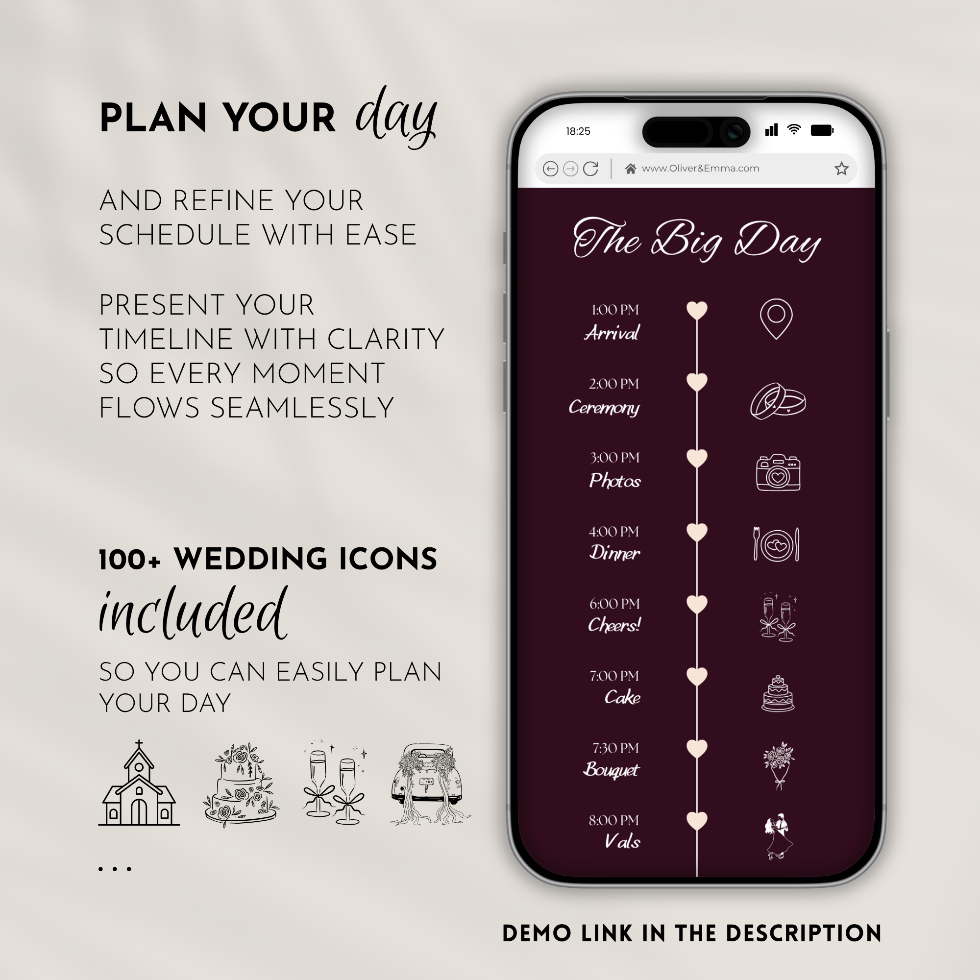 Old Money Plum Wedding Website Template with RSVP | Canva Template