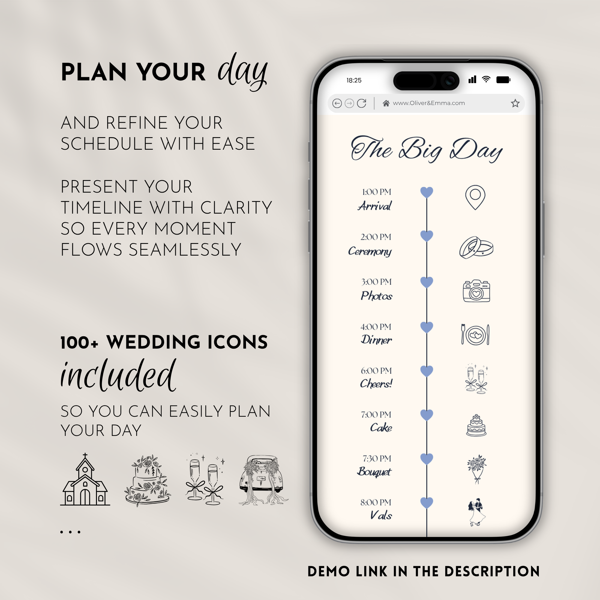 Sky Blue & Cream Wedding Website Template with RSVP | Canva Template