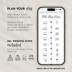 Navy Wedding Website Template with RSVP | Canva Template