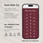 Old Money Deep Cherry Wedding Website Template with RSVP | Canva Template
