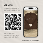 Chocolate Brown Old Money Save the Date Website with RSVP
