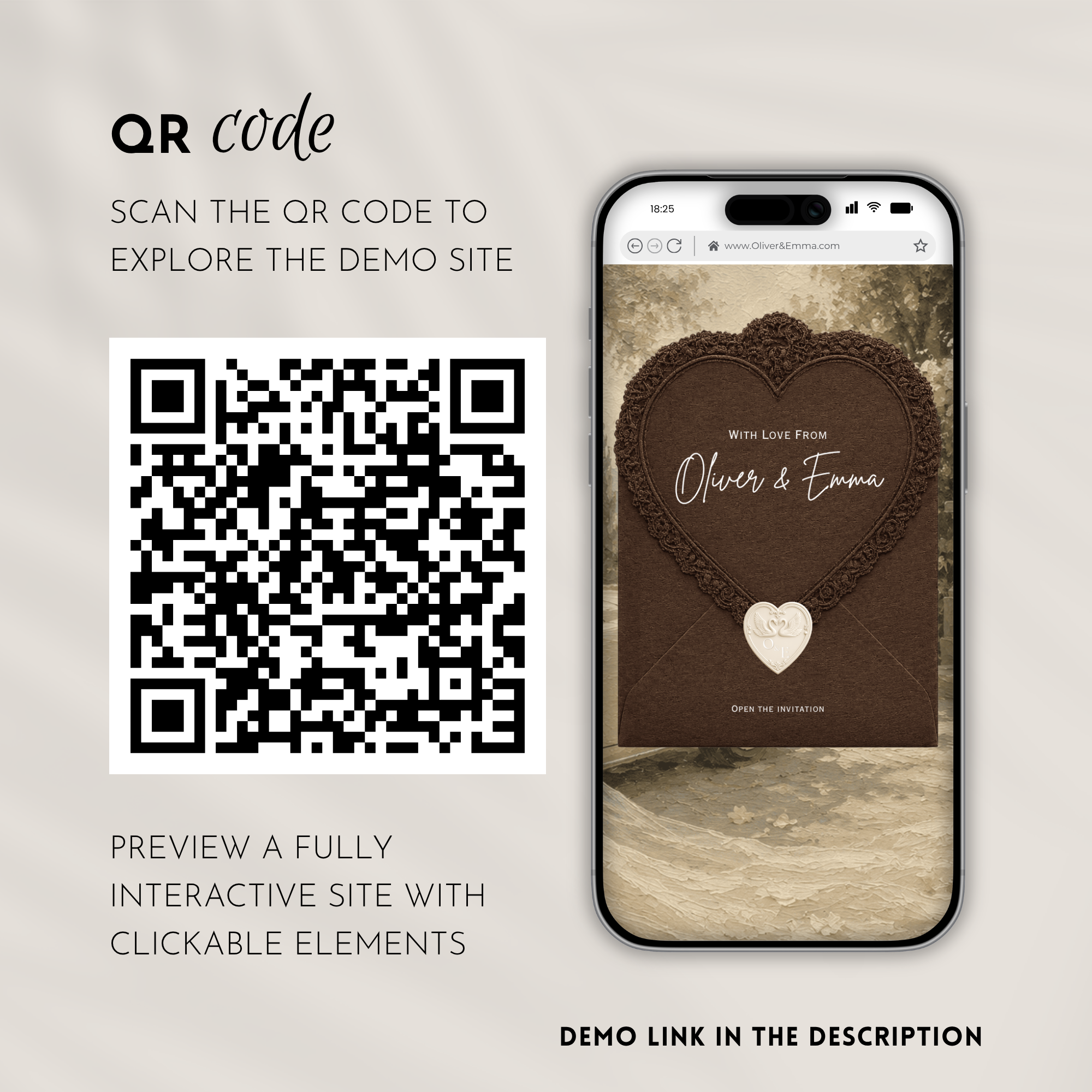 Chocolate Brown Old Money Save the Date Website with RSVP