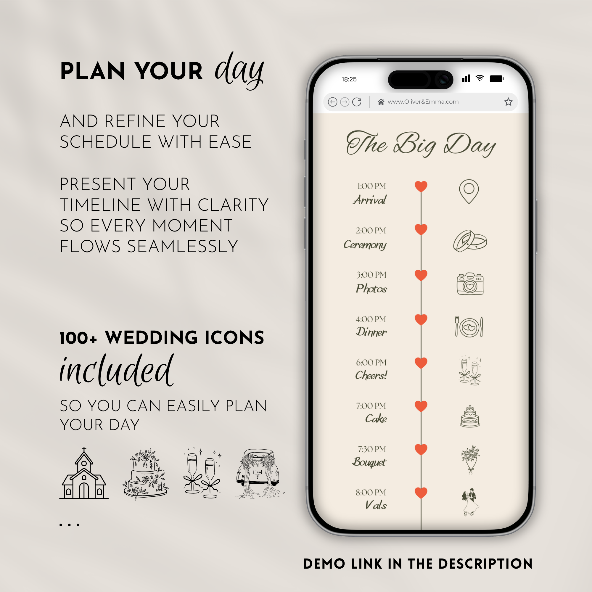 Olive & Cream Wedding Website Template with RSVP | Canva Template