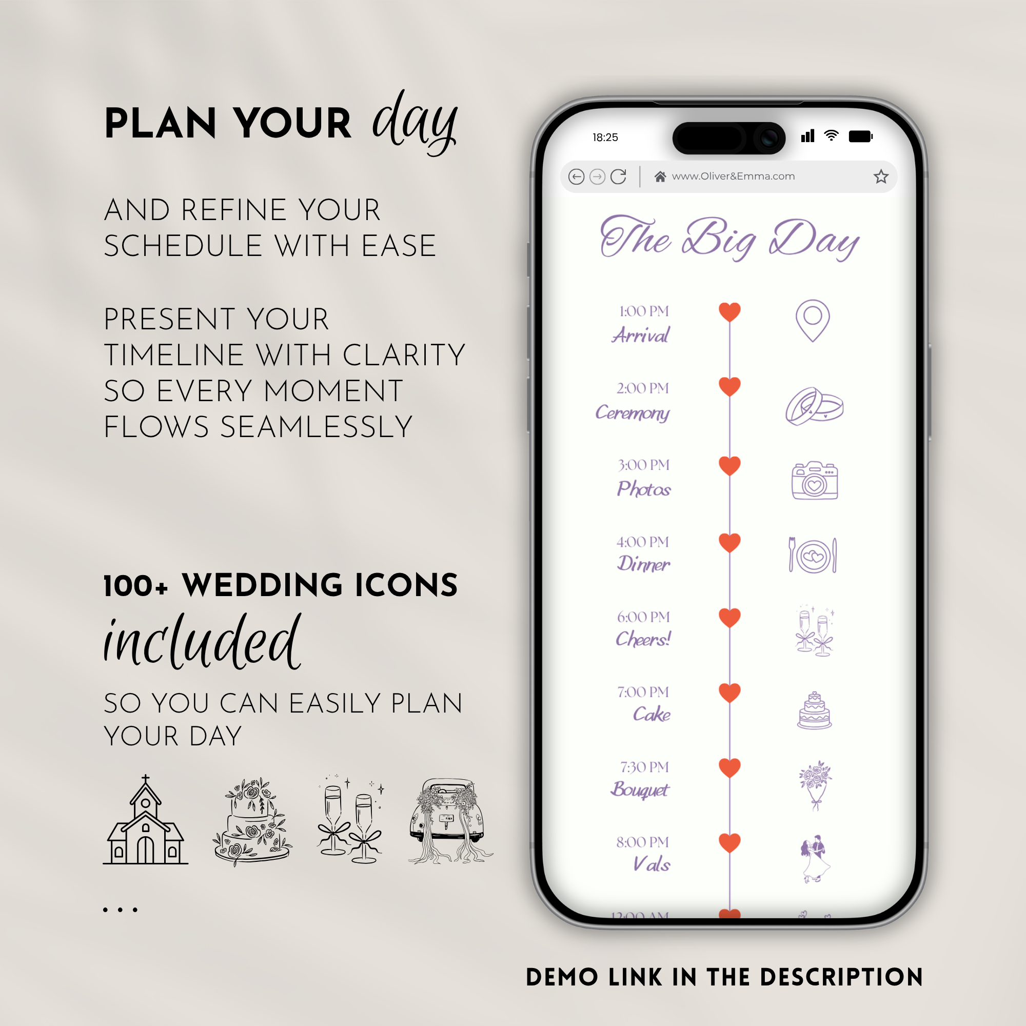 Lavender & Baby’s Breath Wedding Website Template with RSVP | Canva Template