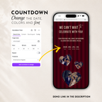 Burgundy Kids Save the Date Website Template | Old Money Style