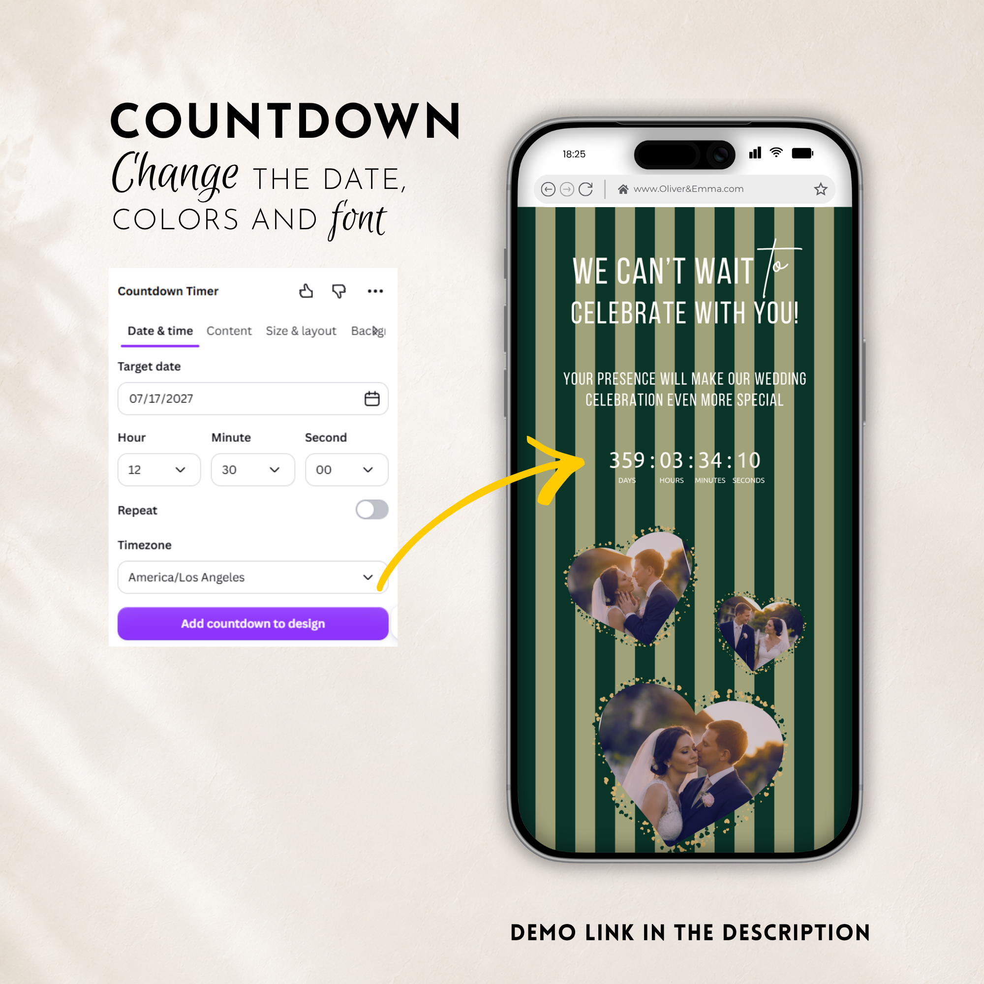 Emerald Green Kids Save the Date Website Template | Old Money Style