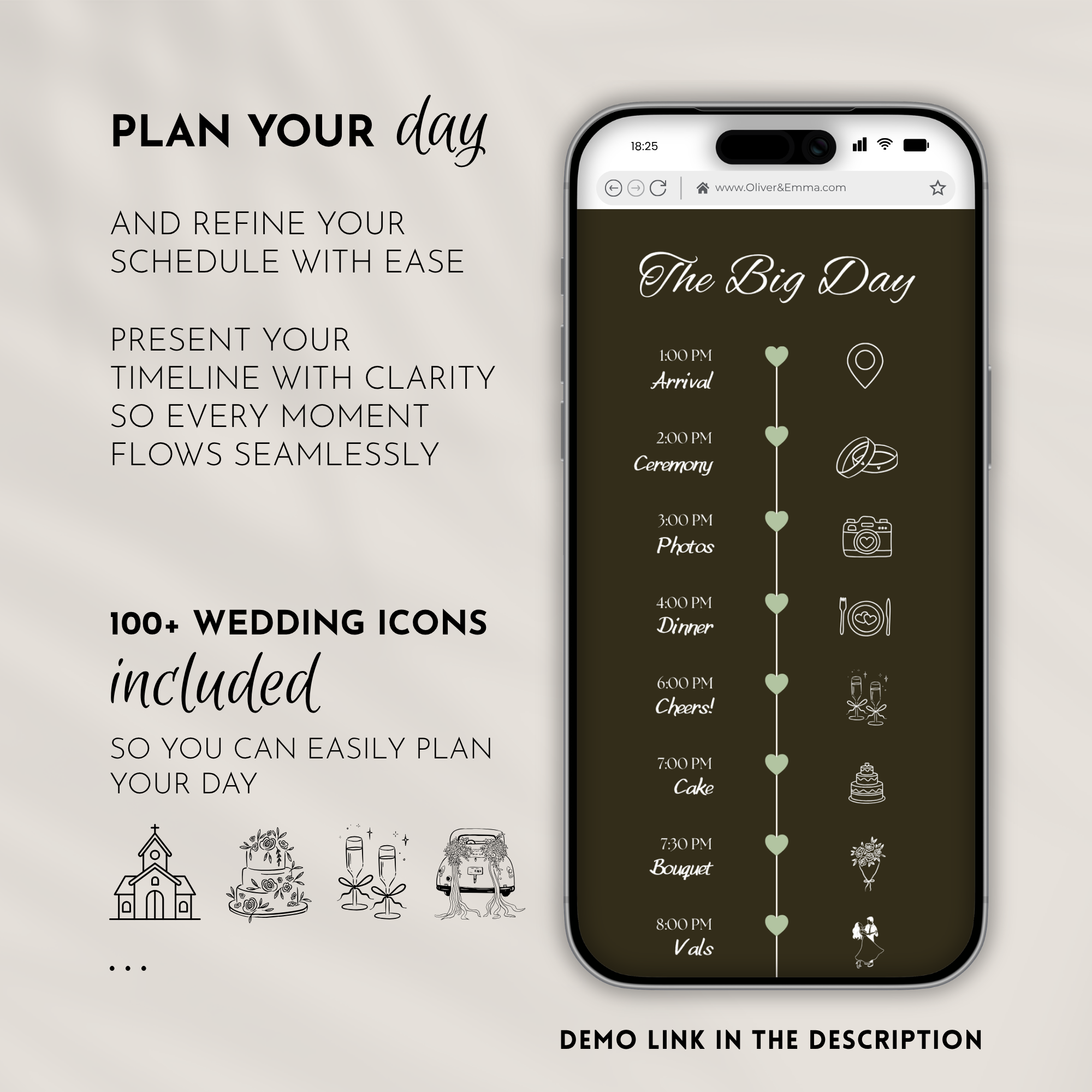 Old Money Forest Moss Wedding Website Template with RSVP | Canva Template