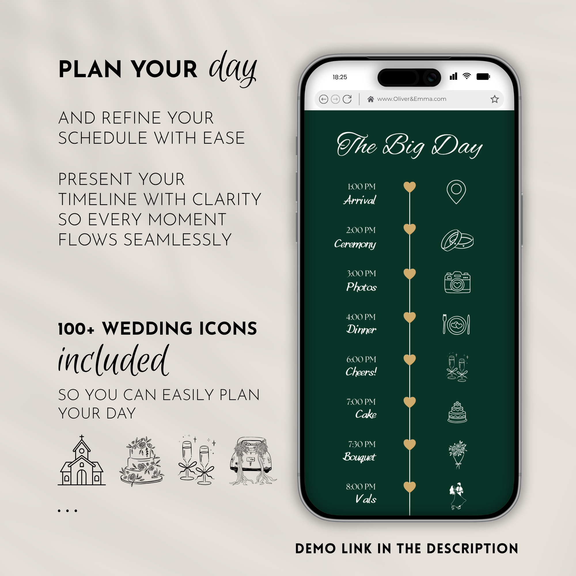 Old Money Emerald Wedding Website Template with RSVP | Canva Template