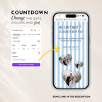 Dusty Blue Kids Save the Date Website Template | Old Money Style
