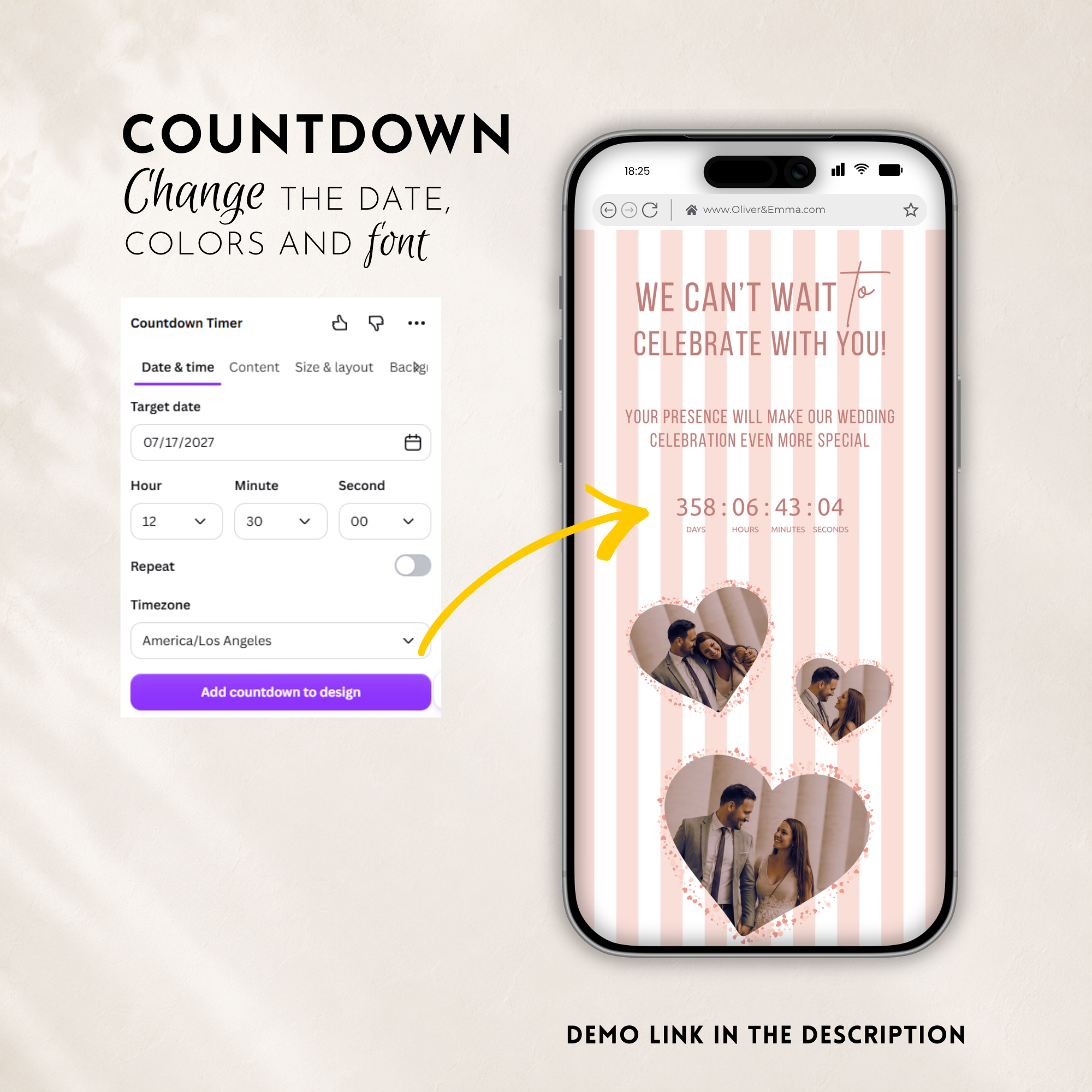 Pearl Blush Kids Save the Date Website Template | Old Money Style