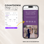 Lilac Classic Save the Date Wedding Invitation Website Template