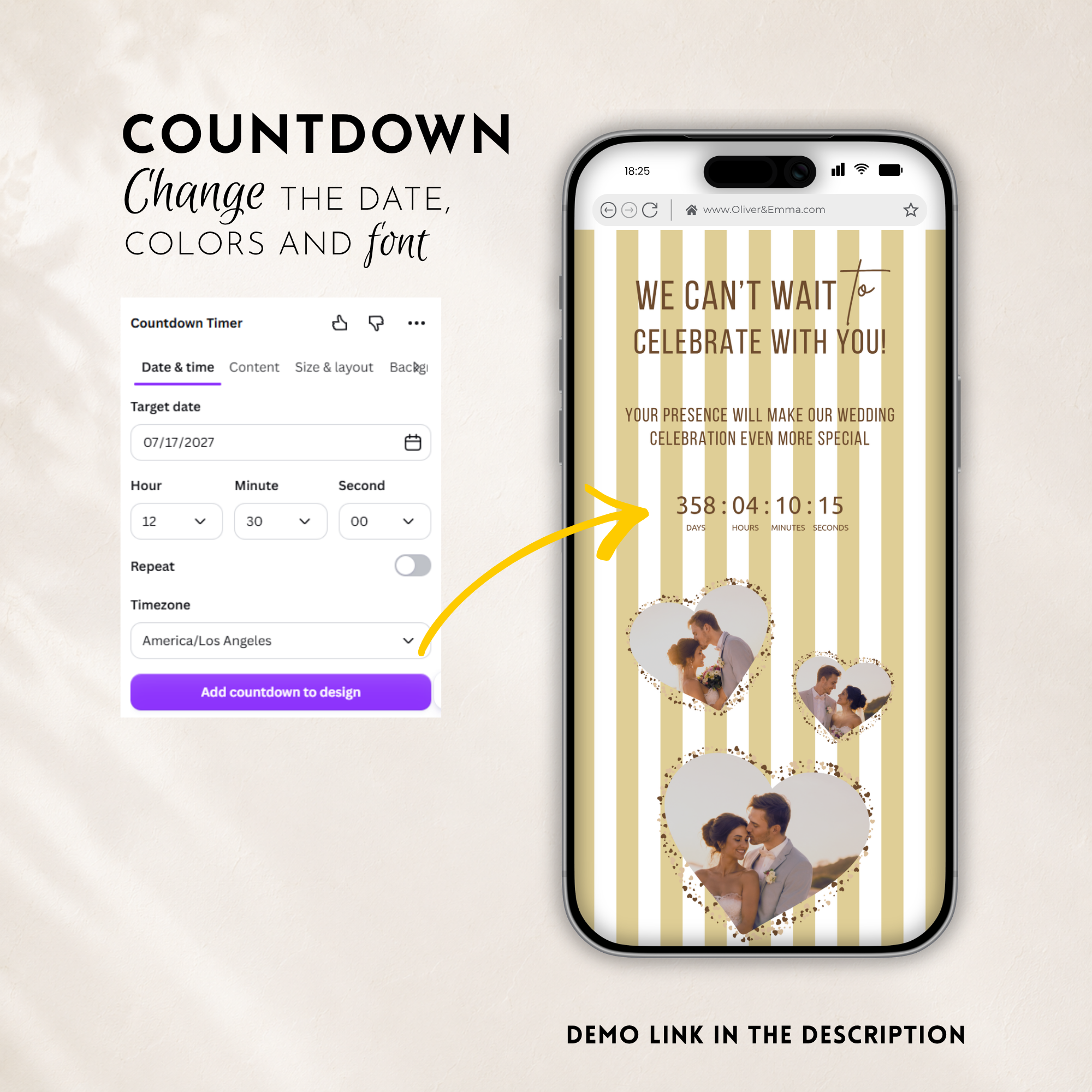 Yellow Kids Save the Date Website Template | Old Money Style