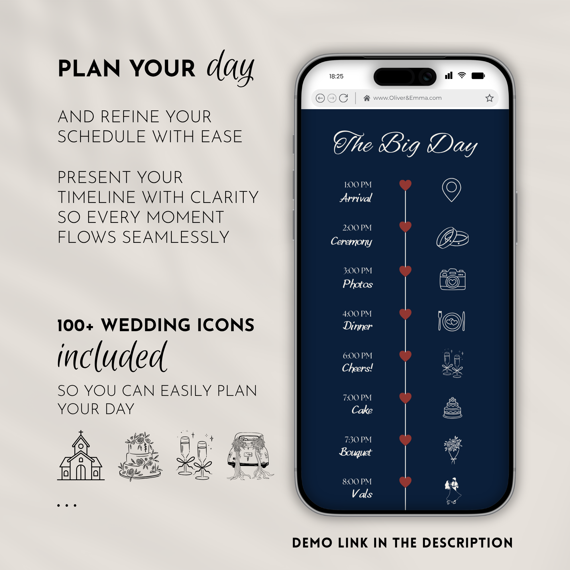 Old Money Navy Wedding Website Template with RSVP | Canva Template