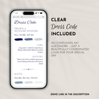 Navy Wedding Website Template with RSVP | Canva Template