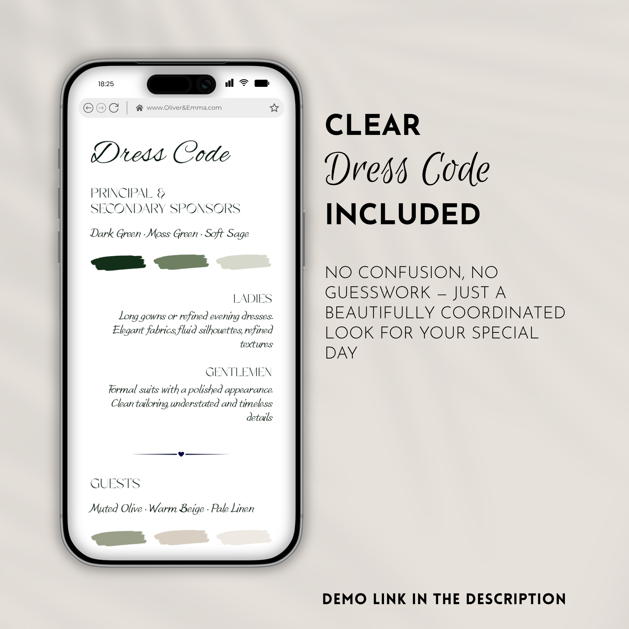 Old Money Dark Green Wedding Website Template with RSVP | Canva Template