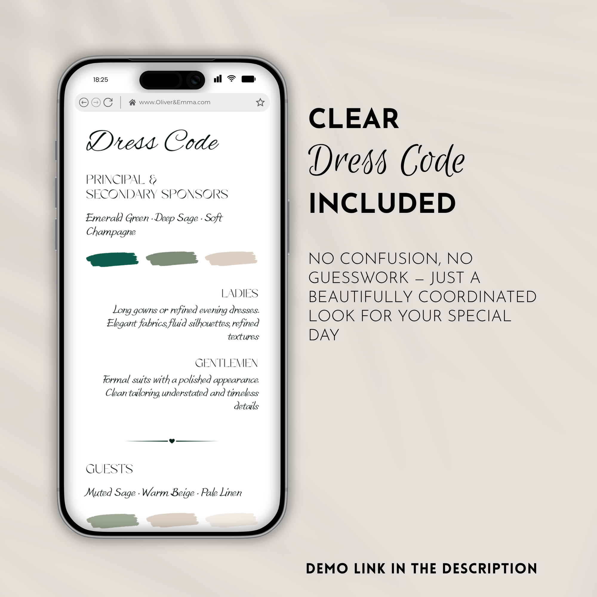 Old Money Emerald Wedding Website Template with RSVP | Canva Template