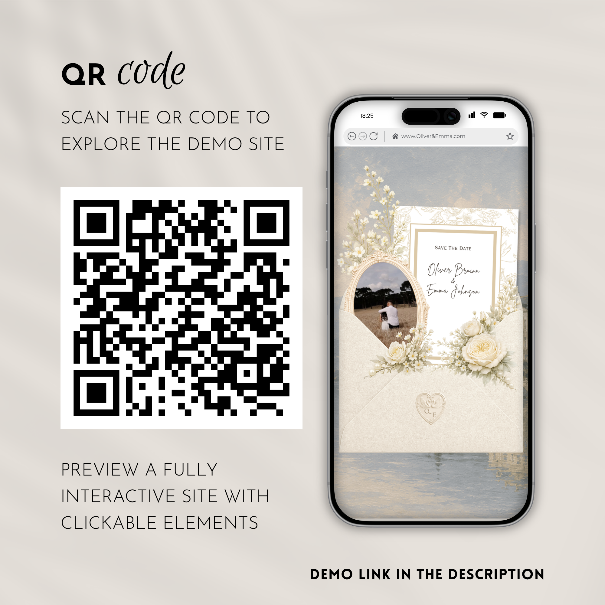 Ivory Save the Date Website with RSVP
