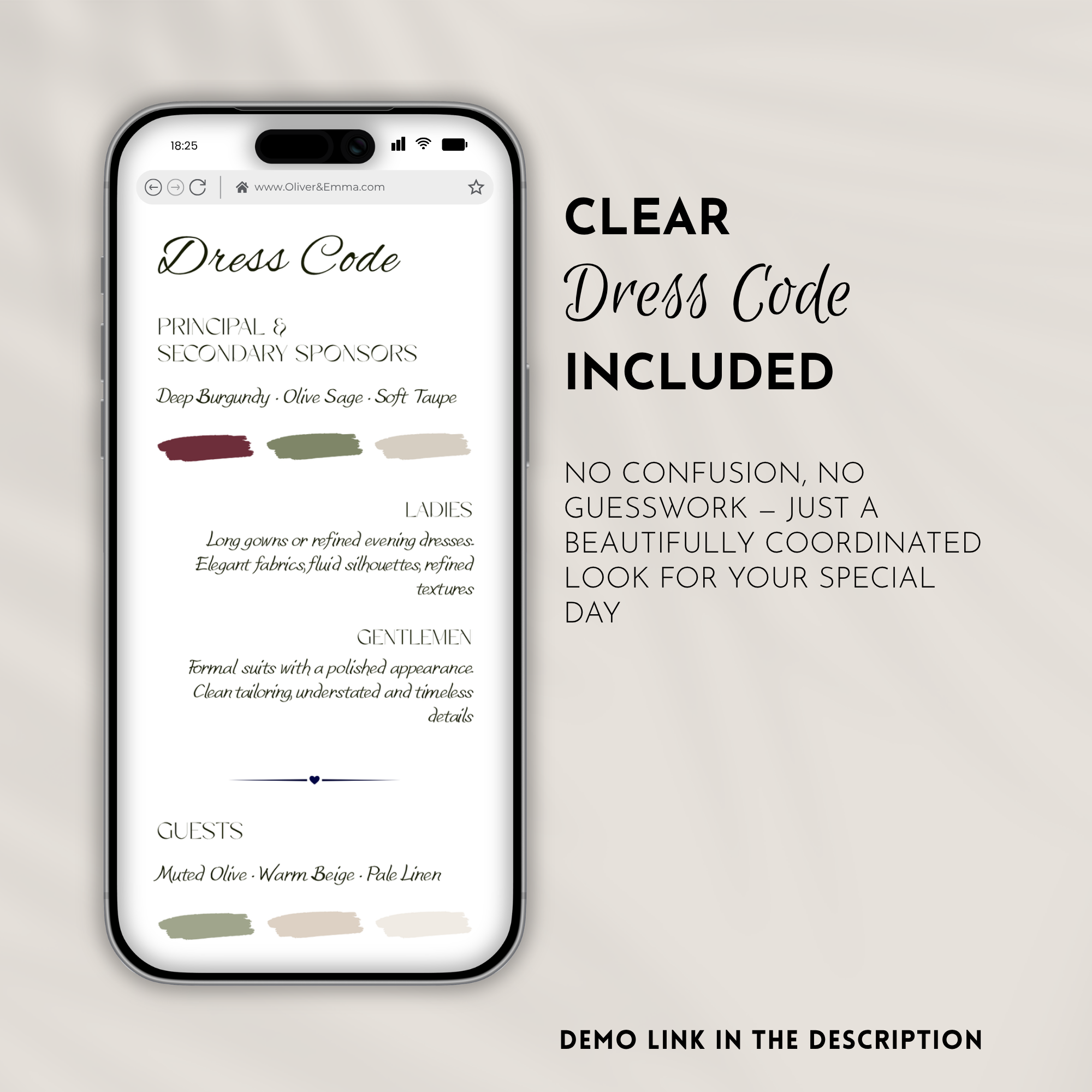 Old Money Olive & Burgundy Wedding Website Template with RSVP | Canva Template