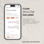 Bold Orange Wedding Invitation Website Template with RSVP & Music