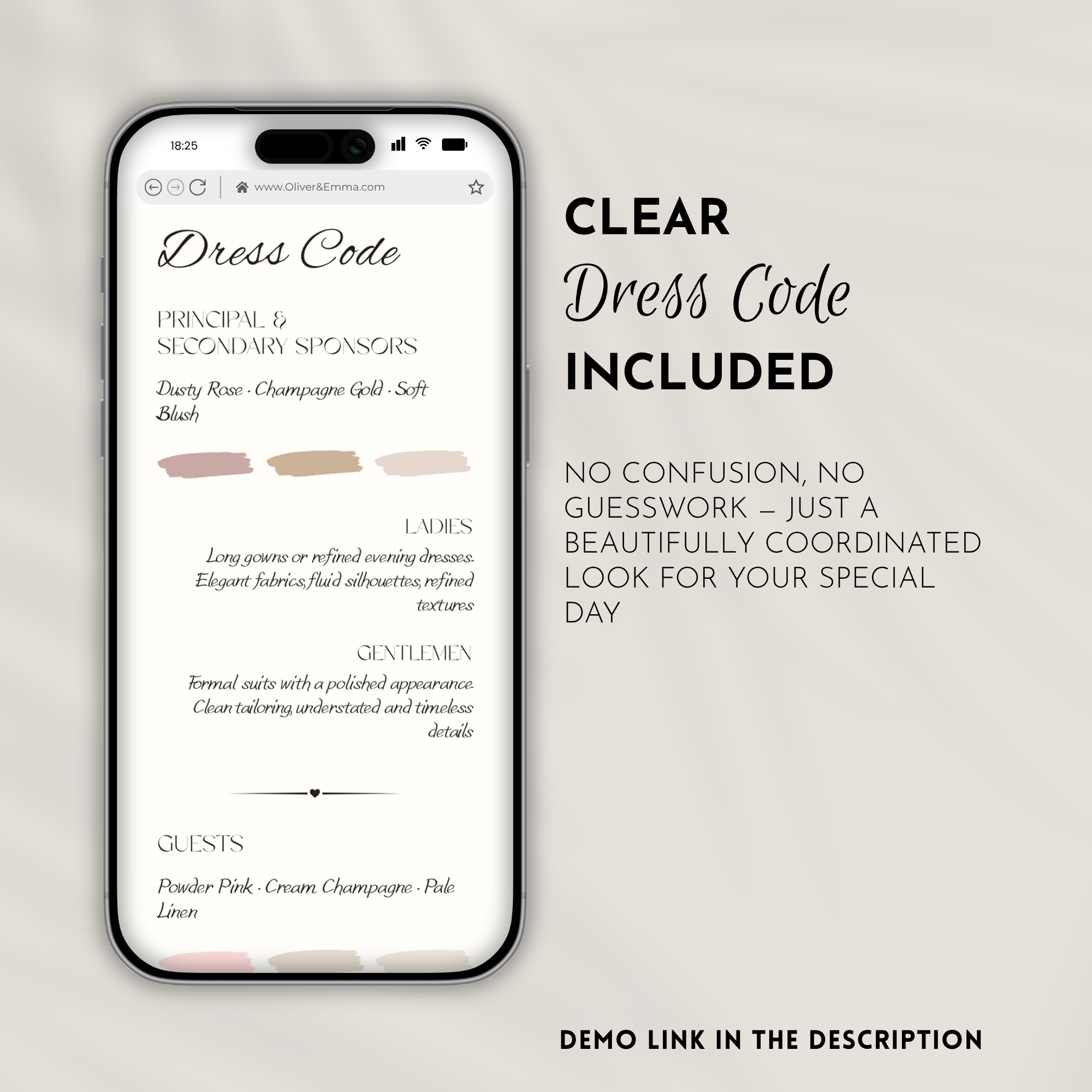 Pink & Champagne Wedding Website Template with RSVP | Canva Template
