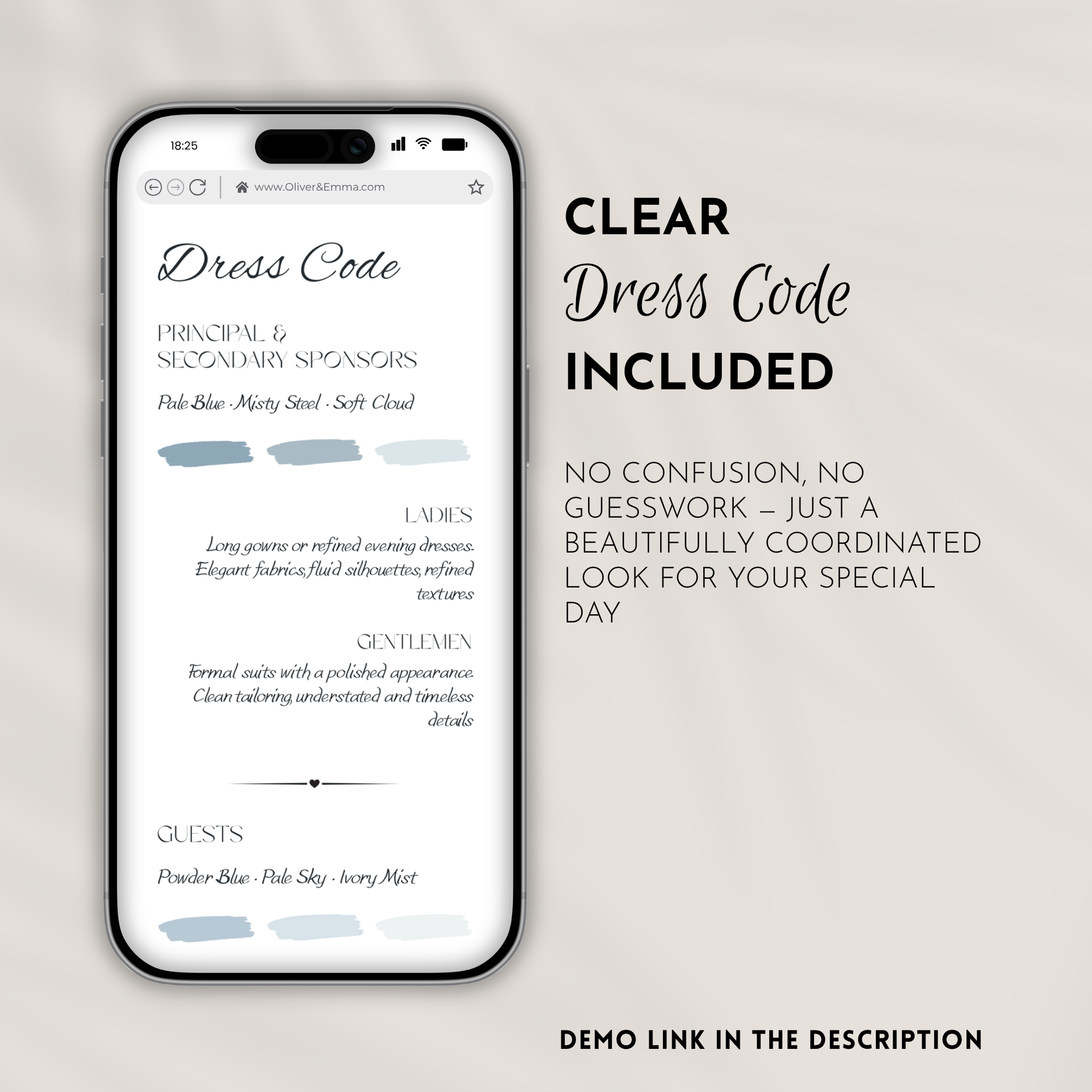 Pale Blue Wedding Website Template with RSVP | Canva Template