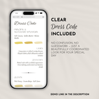 Canary Wedding Invitation Website Template with RSVP & Music