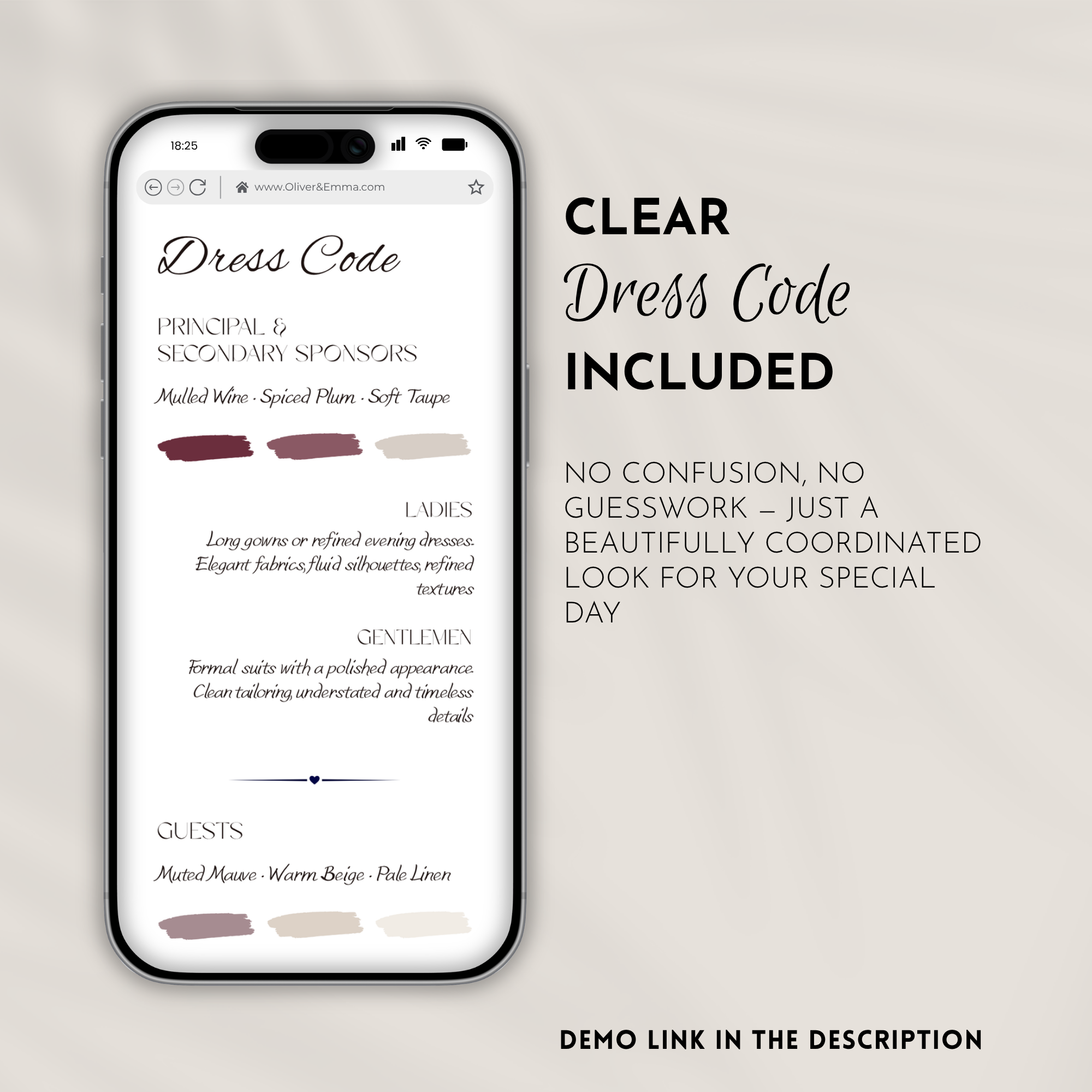 Old Money Mulled Wine Wedding Website Template with RSVP | Canva Template