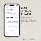 Old Money Deep Cherry Wedding Website Template with RSVP | Canva Template