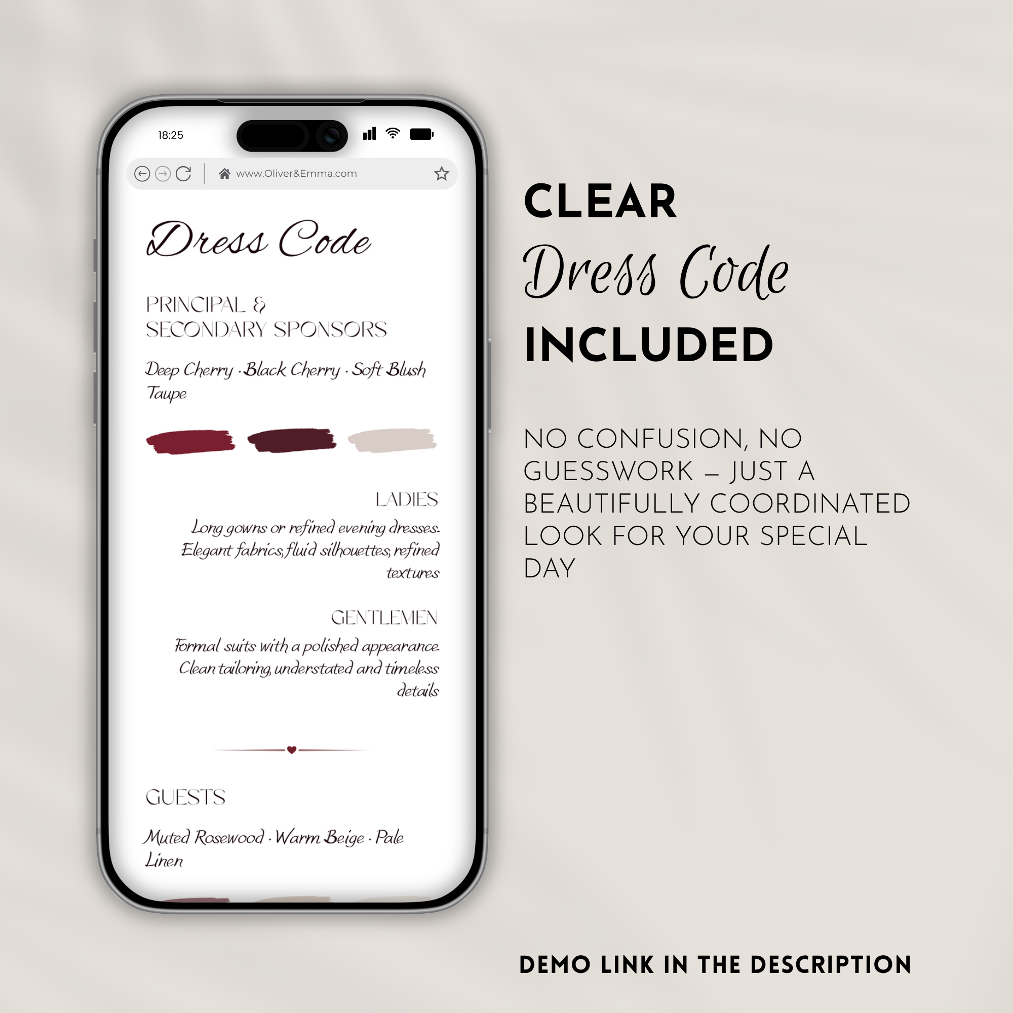 Old Money Deep Cherry Wedding Website Template with RSVP | Canva Template