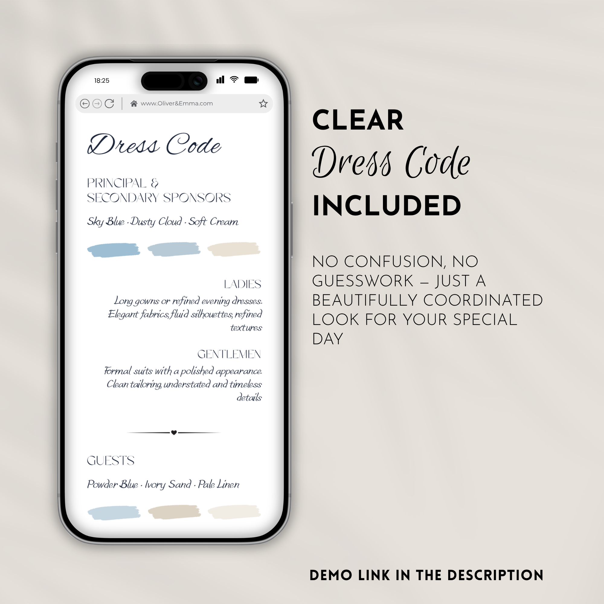 Sky Blue & Cream Wedding Website Template with RSVP | Canva Template